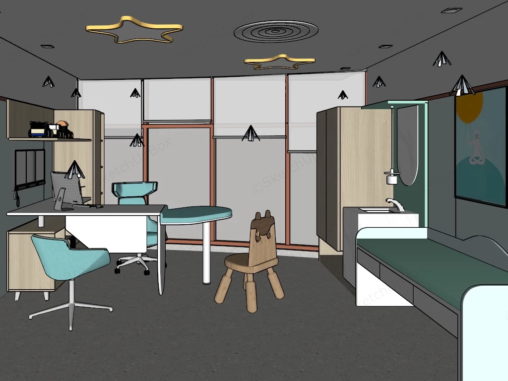 Pediatric Exam Room sketchup model preview - SketchupBox