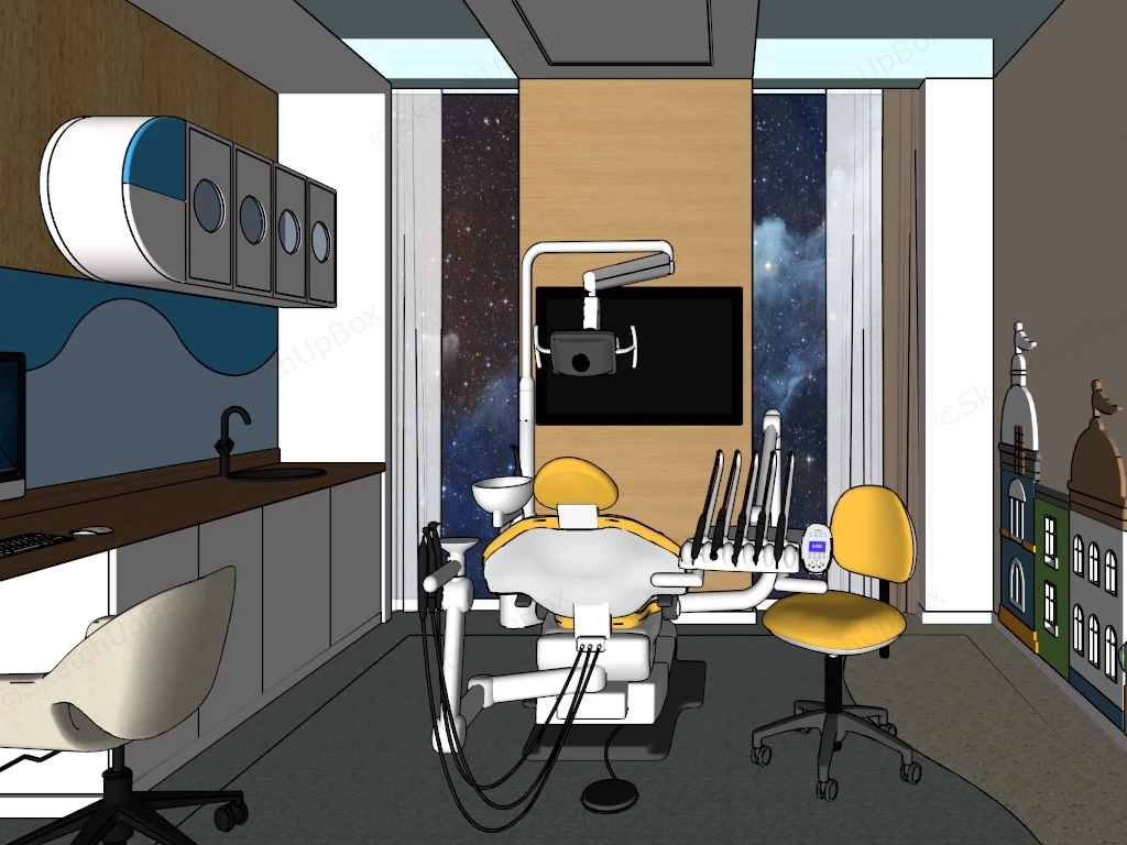 Pediatric Dental Clinic Design sketchup model preview - SketchupBox