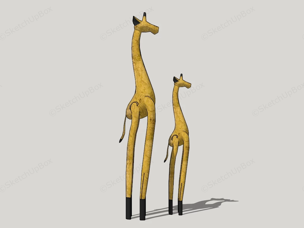 Giraffe Sculptures sketchup model preview - SketchupBox