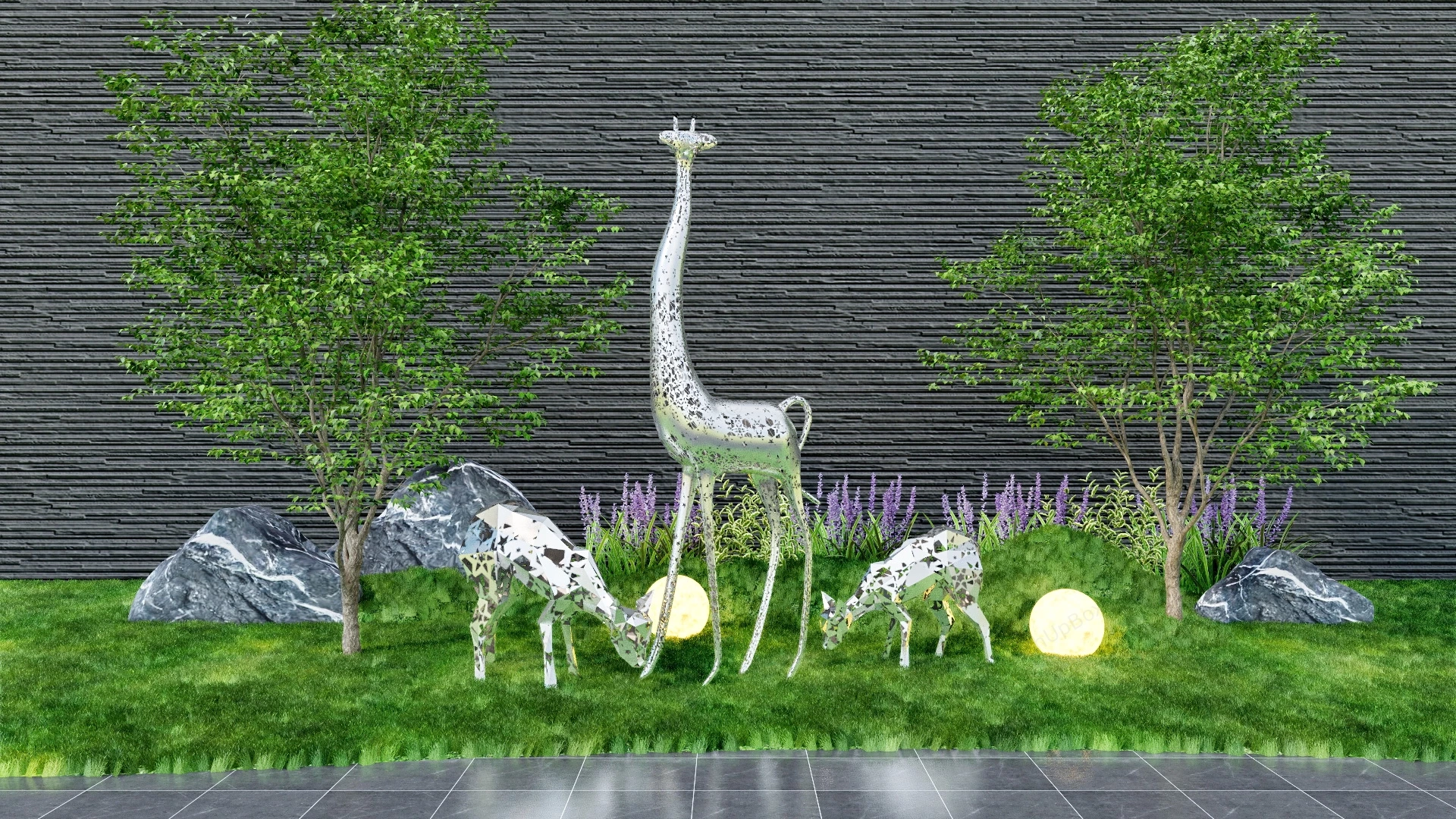 Deer Garden Statues Ornament sketchup model preview - SketchupBox