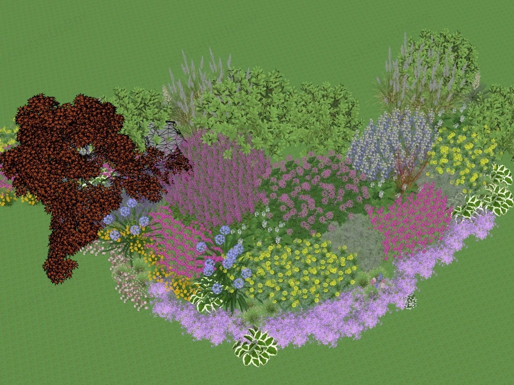 Landscape Border Plant Ideas sketchup model preview - SketchupBox
