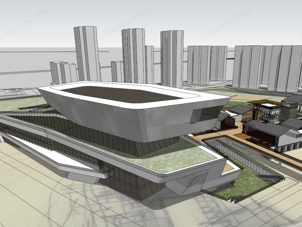 Commercial Street Urban Design sketchup model preview - SketchupBox