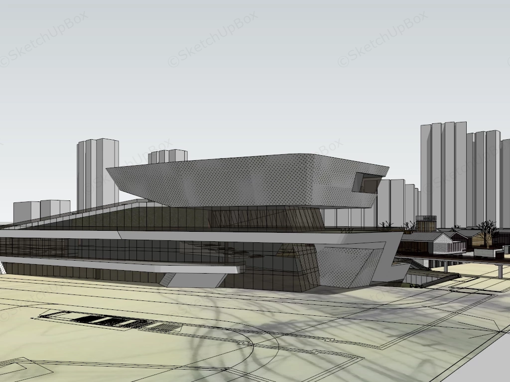 Commercial Street Urban Design sketchup model preview - SketchupBox