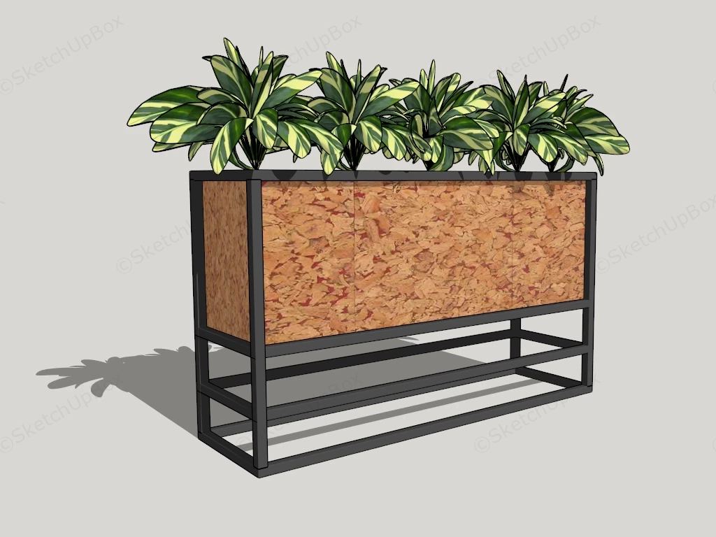 Raised Planter Box sketchup model preview - SketchupBox