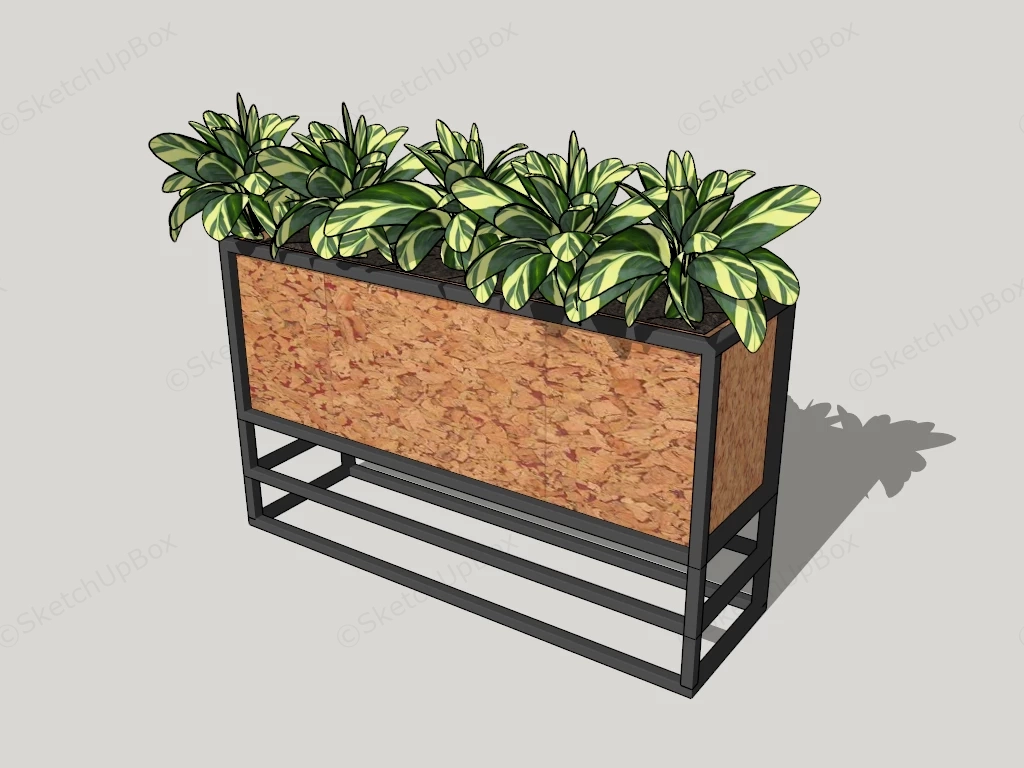 Raised Planter Box sketchup model preview - SketchupBox