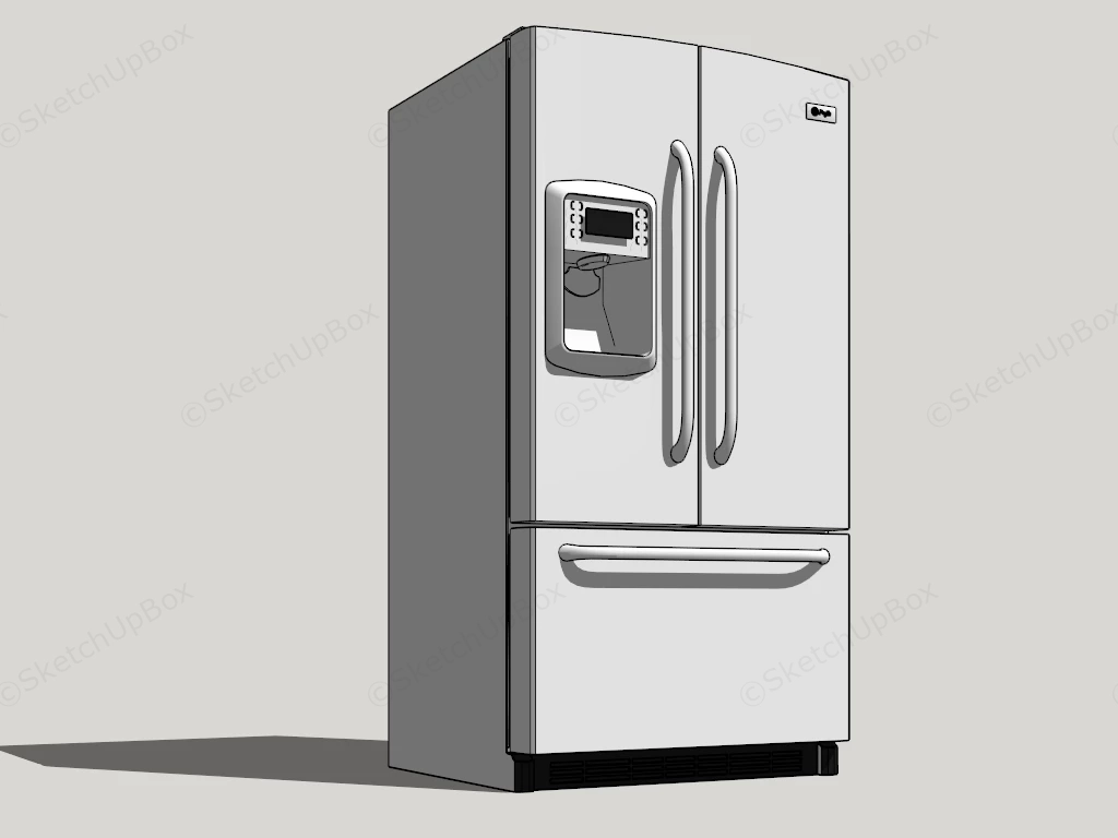 GE Profile Refrigerator sketchup model preview - SketchupBox