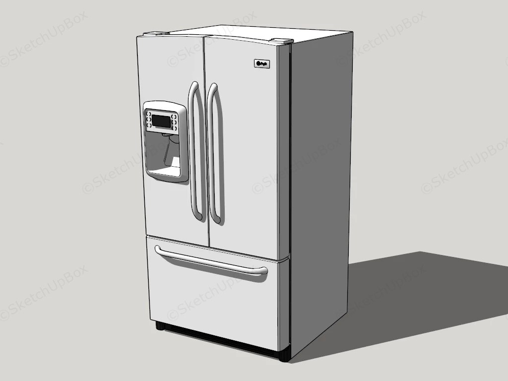 GE Profile Refrigerator sketchup model preview - SketchupBox