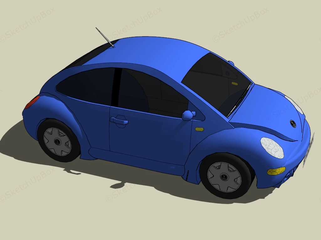 Volkswagen Beetle sketchup model preview - SketchupBox