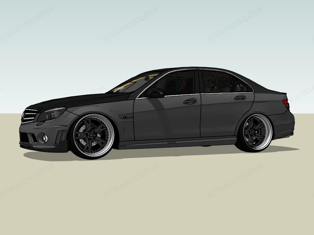 Mercedes AMG C63 Sedan sketchup model preview - SketchupBox