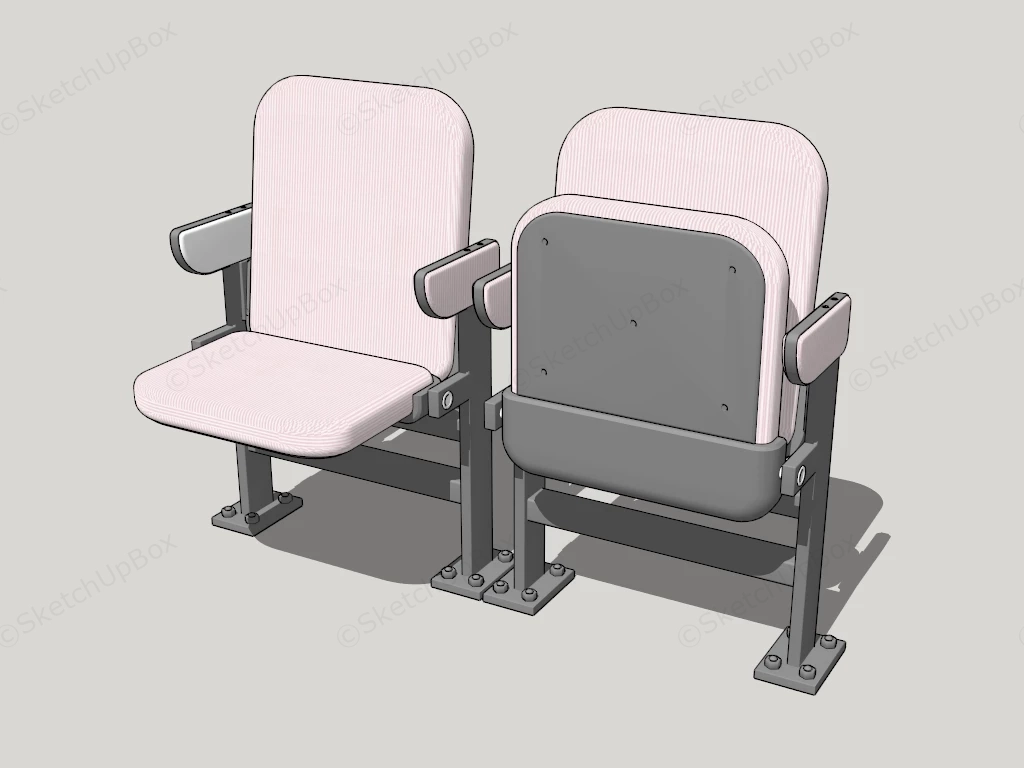 Auditorium Chairs sketchup model preview - SketchupBox
