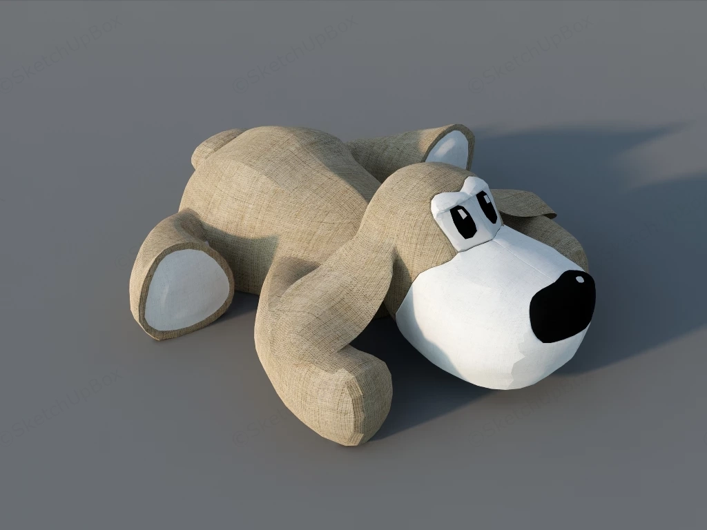 Stuffed Toy Puppy sketchup model preview - SketchupBox