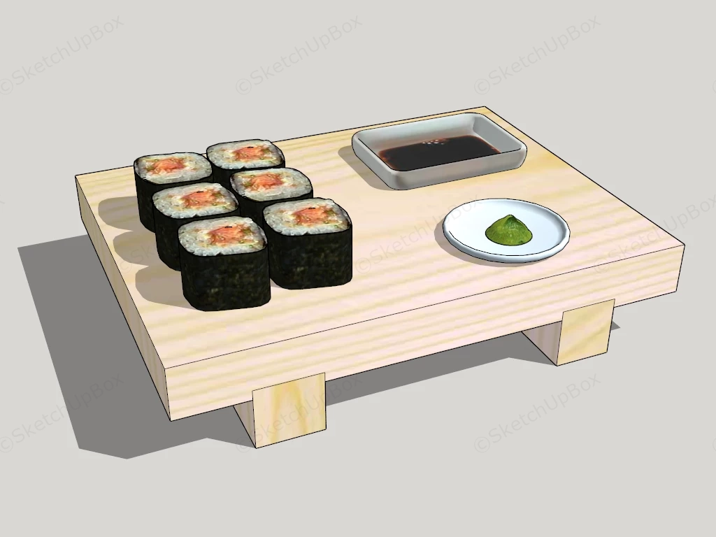 Japanese Sushi Rolls sketchup model preview - SketchupBox