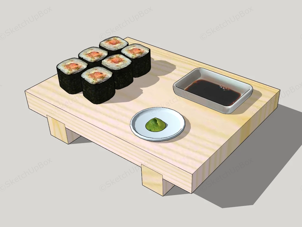 Japanese Sushi Rolls sketchup model preview - SketchupBox