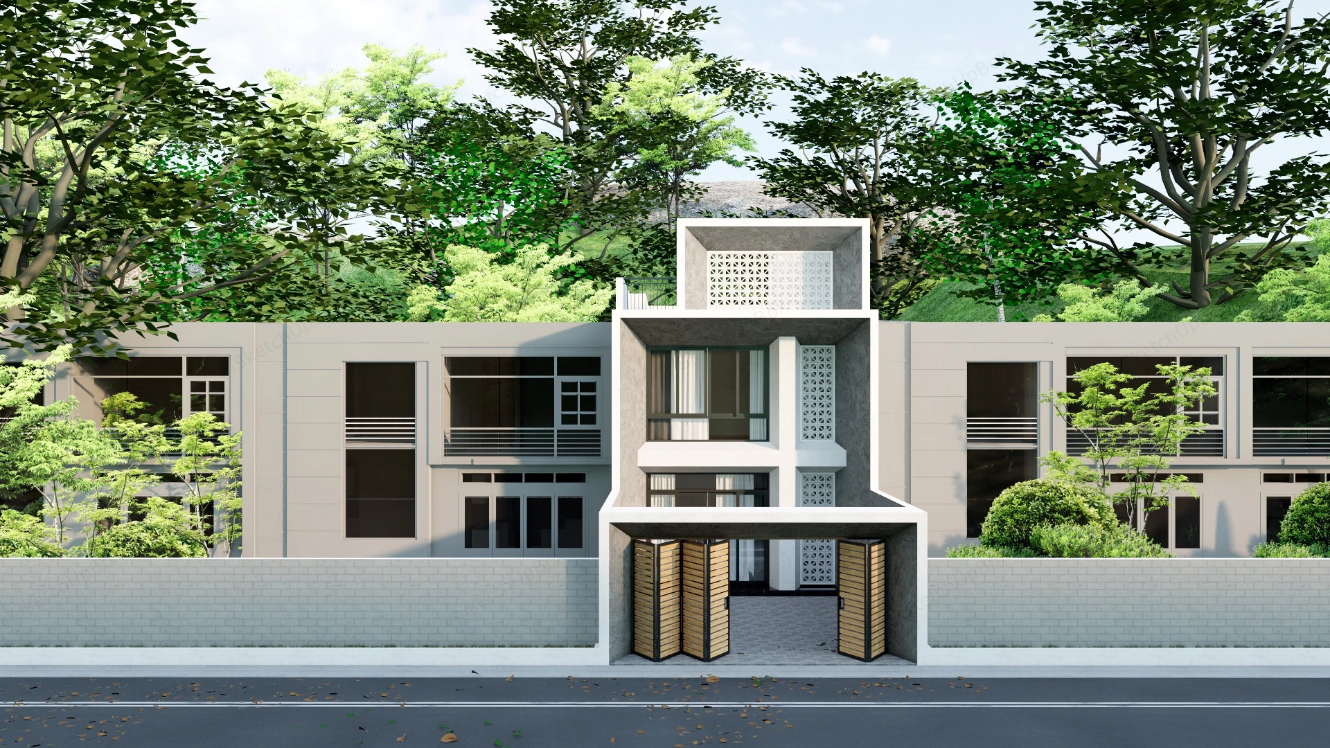 Mountain Villa Design sketchup model preview - SketchupBox