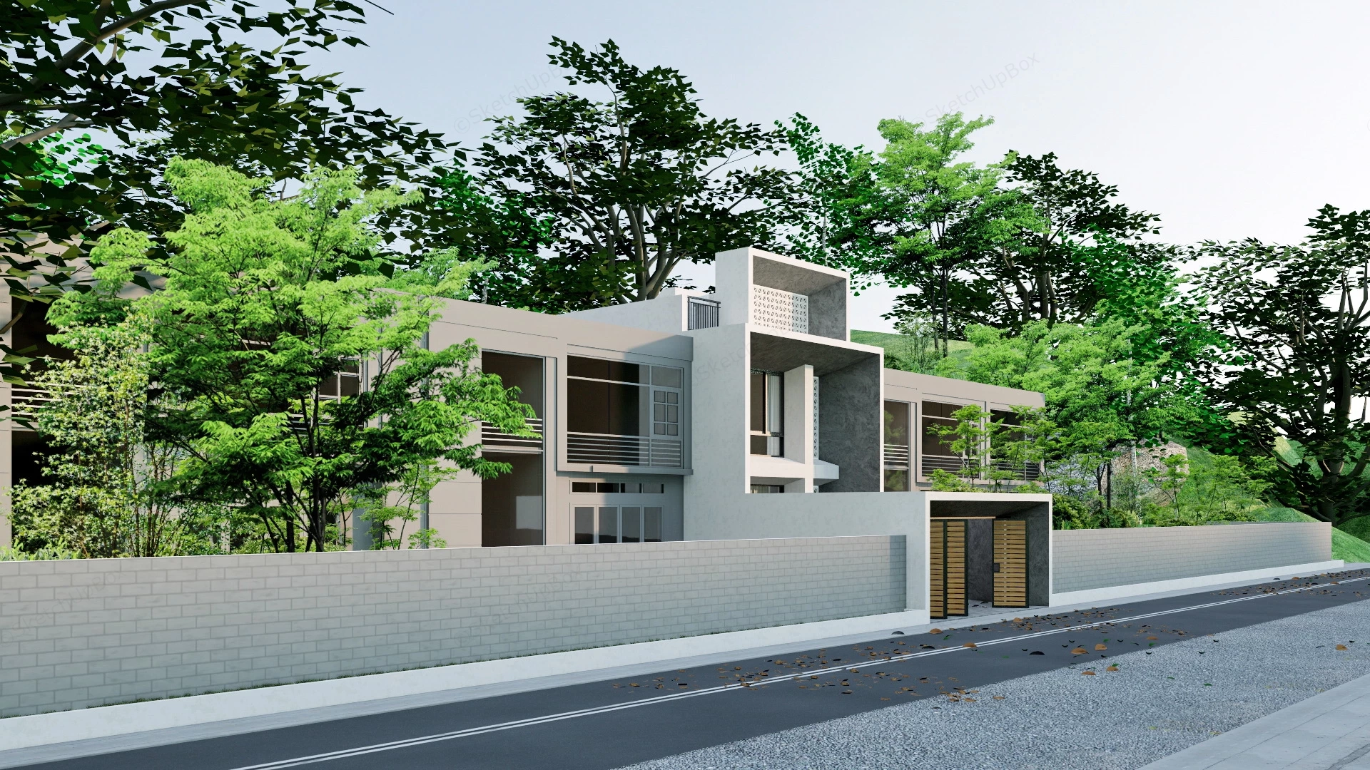 Mountain Villa Design sketchup model preview - SketchupBox