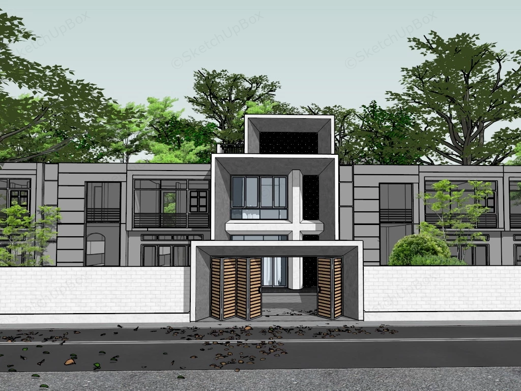 Mountain Villa Design sketchup model preview - SketchupBox
