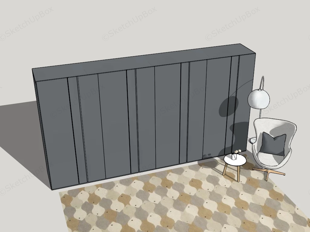 Modern Closet sketchup model preview - SketchupBox
