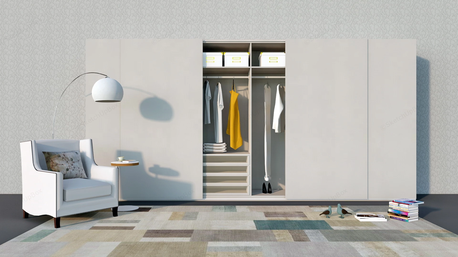 Closet Cabinet sketchup model preview - SketchupBox