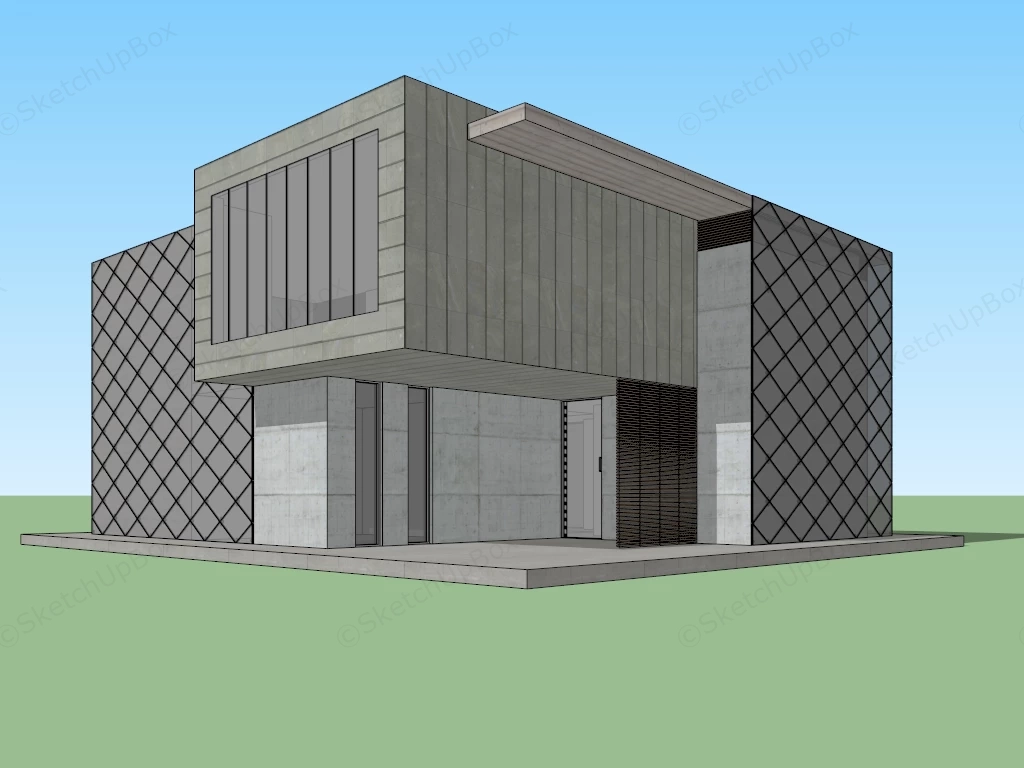 Postmodern House sketchup model preview - SketchupBox