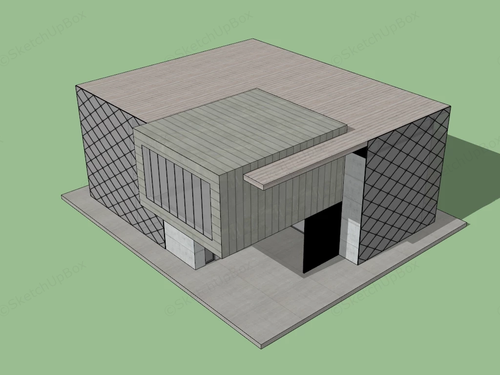 Postmodern House sketchup model preview - SketchupBox