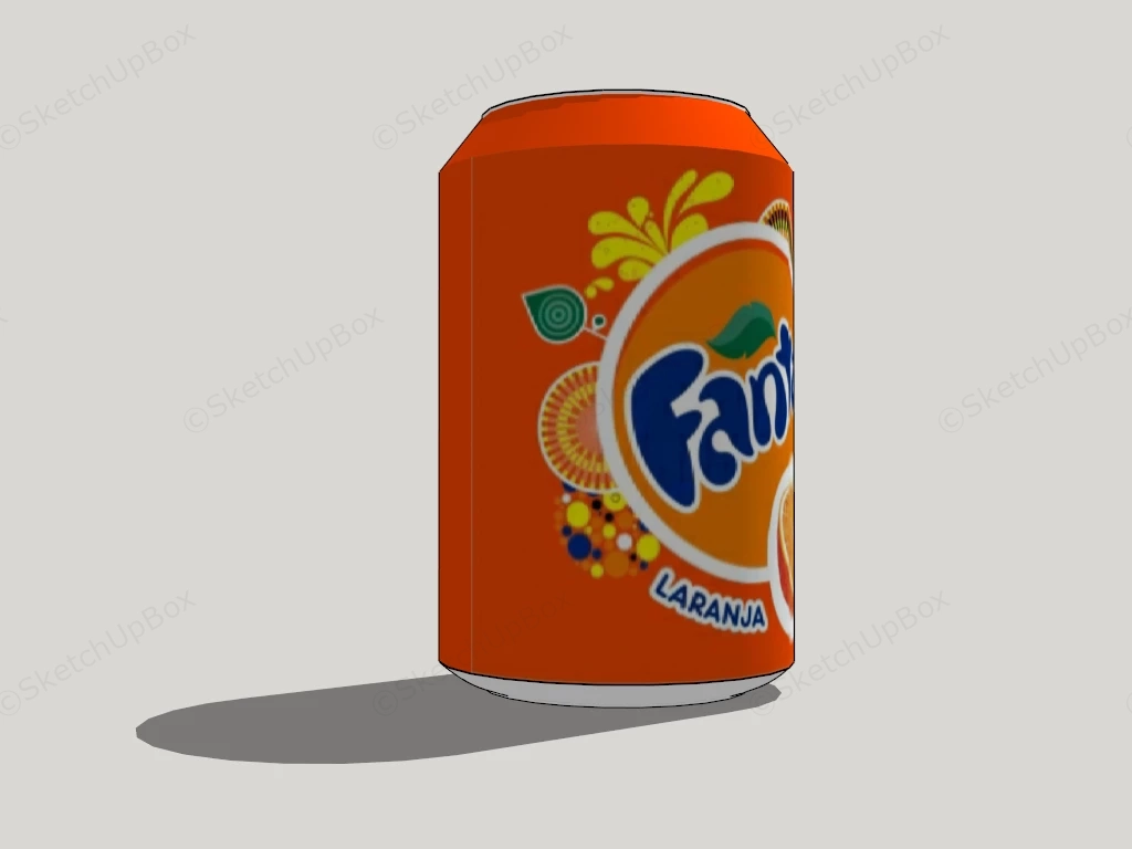 Fanta Orange Can sketchup model preview - SketchupBox