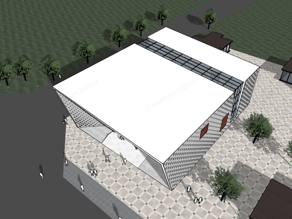Modern Art Museum Exterior sketchup model preview - SketchupBox