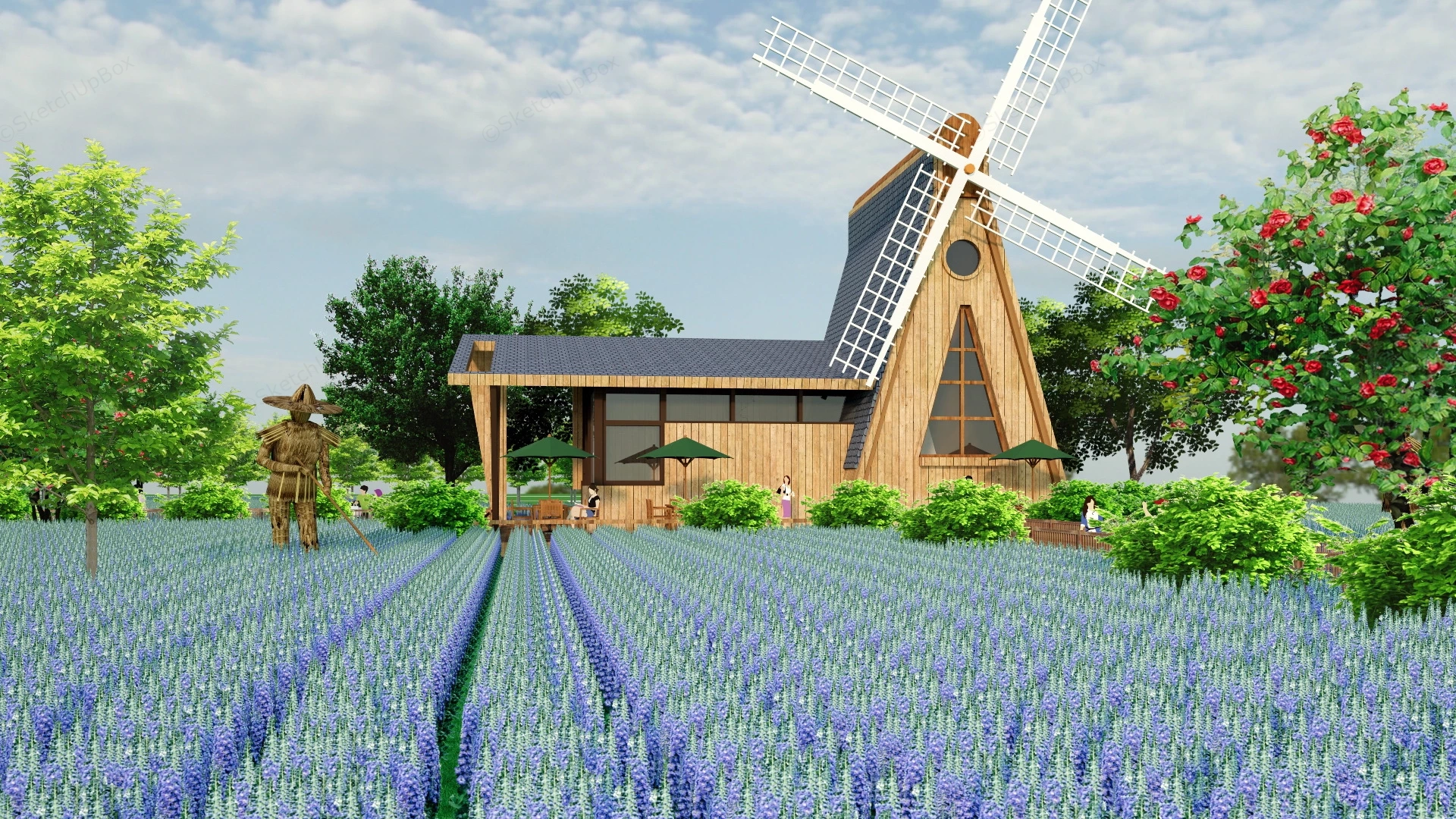 Happy Farm Park sketchup model preview - SketchupBox