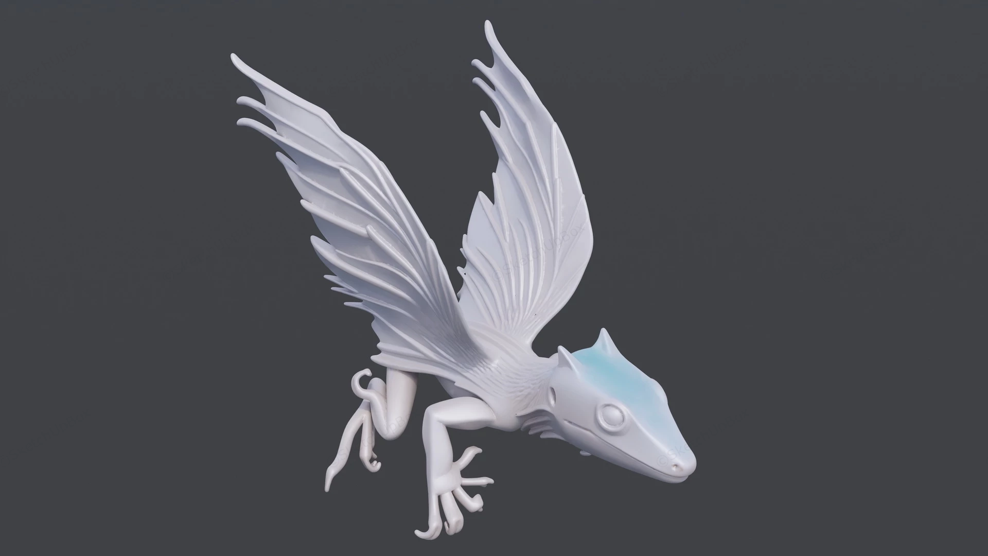 Cute Dragon Sculpture sketchup model preview - SketchupBox