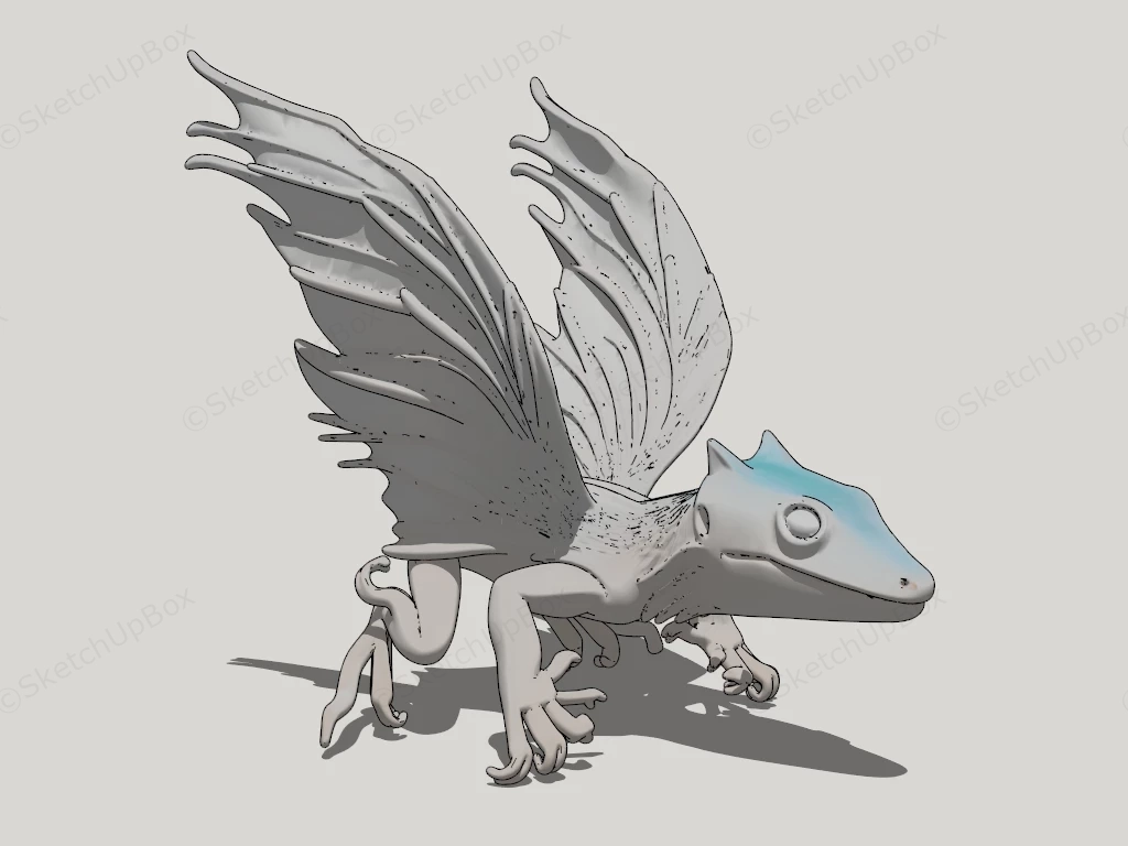 Cute Dragon Sculpture sketchup model preview - SketchupBox