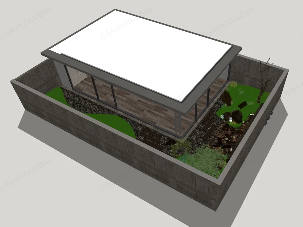 Patio Garden Idea sketchup model preview - SketchupBox