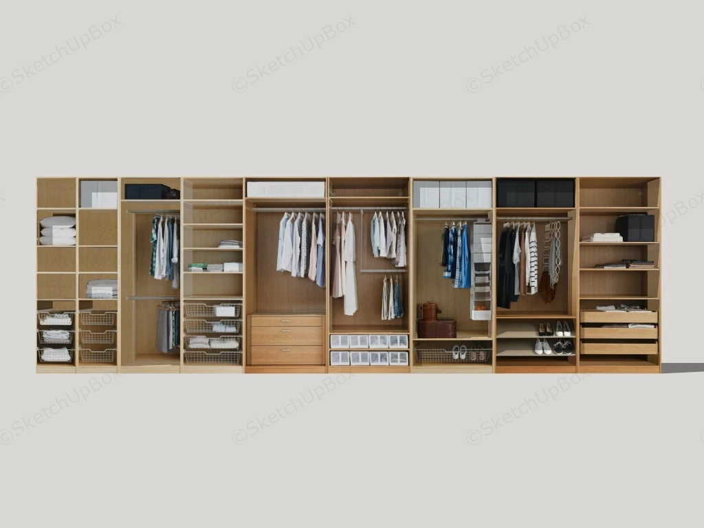 Closet Storage Systems sketchup model preview - SketchupBox