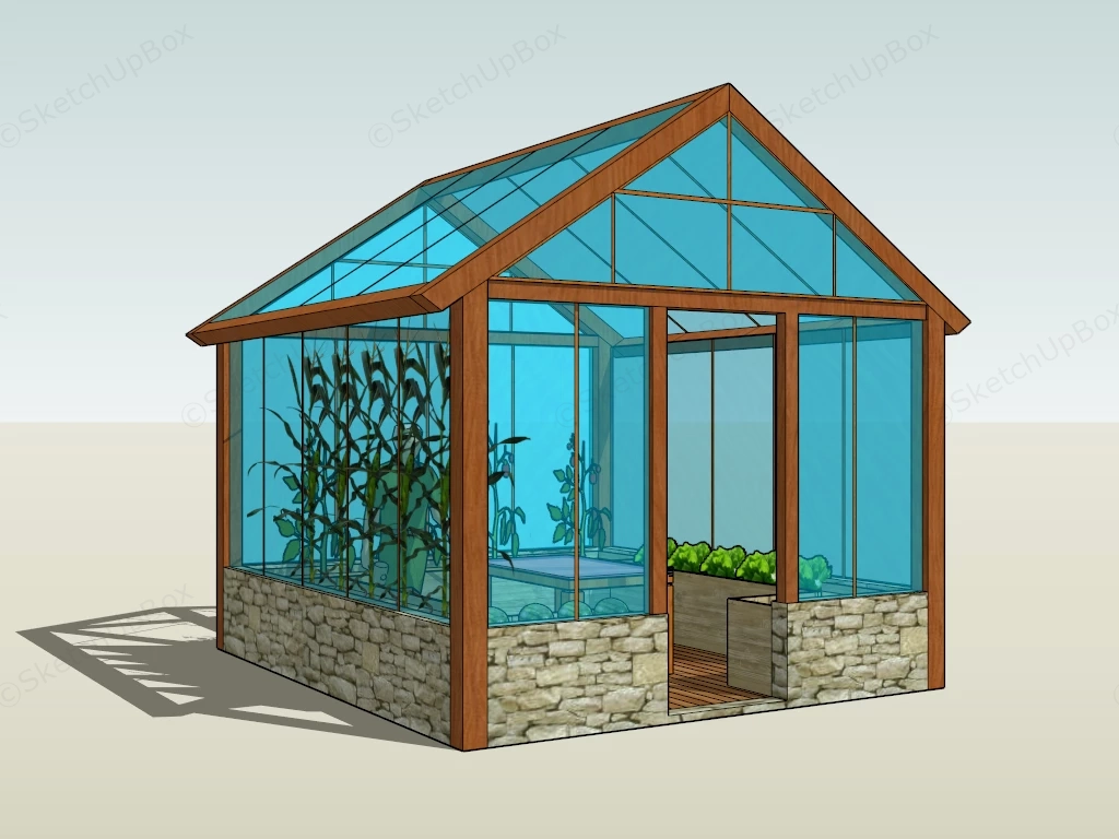 Small Greenhouse sketchup model preview - SketchupBox