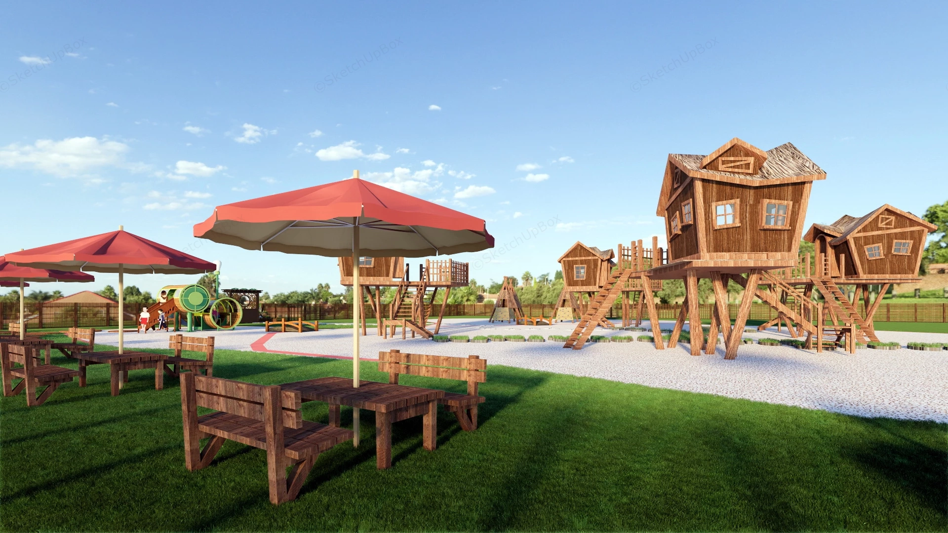 Country Glamping Pods sketchup model preview - SketchupBox
