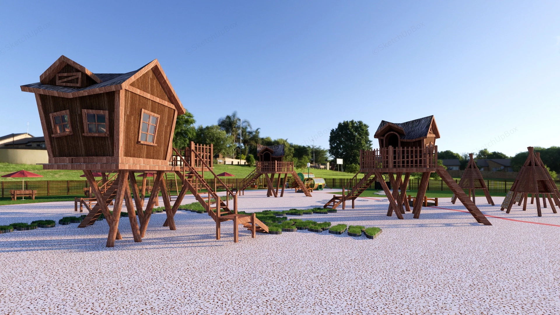 Country Glamping Pods sketchup model preview - SketchupBox