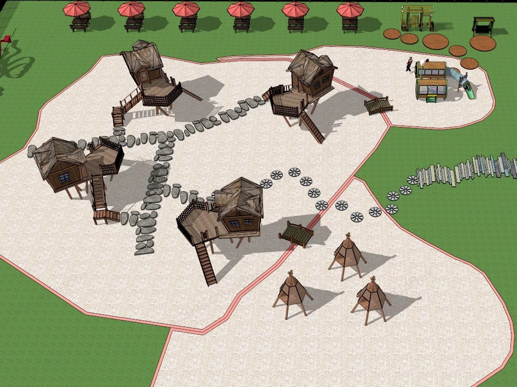 Country Glamping Pods sketchup model preview - SketchupBox