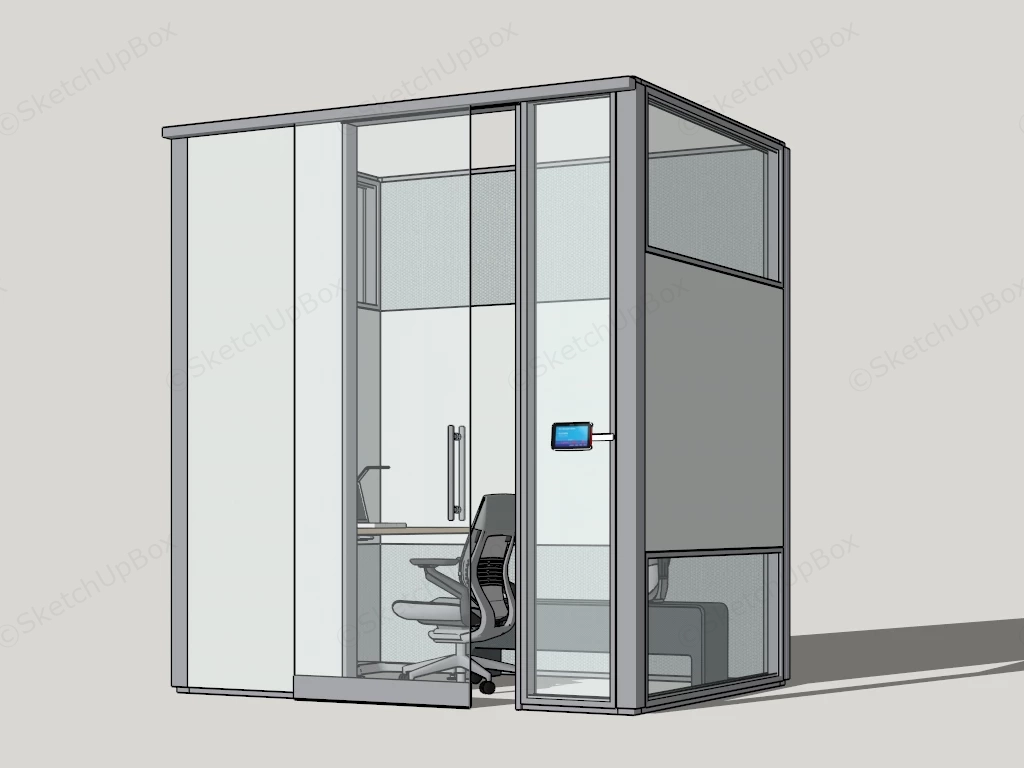 Small Enclosed Cubicles sketchup model preview - SketchupBox