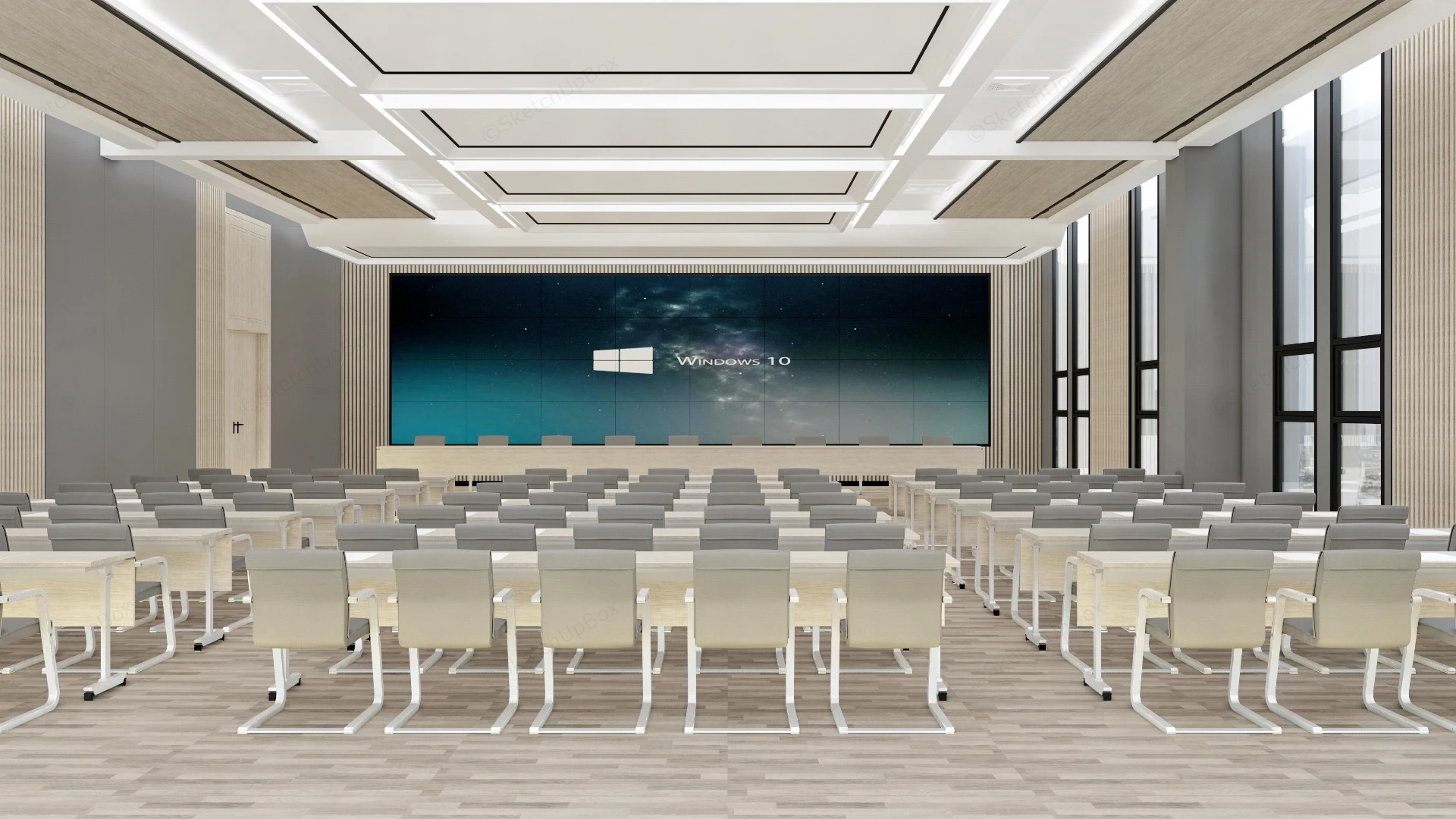 Conference Hall Design sketchup model preview - SketchupBox