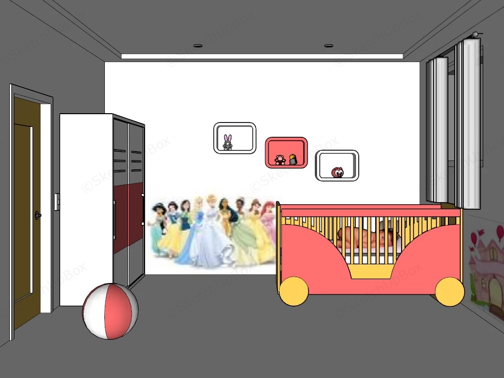 Nursery Decor Idea sketchup model preview - SketchupBox