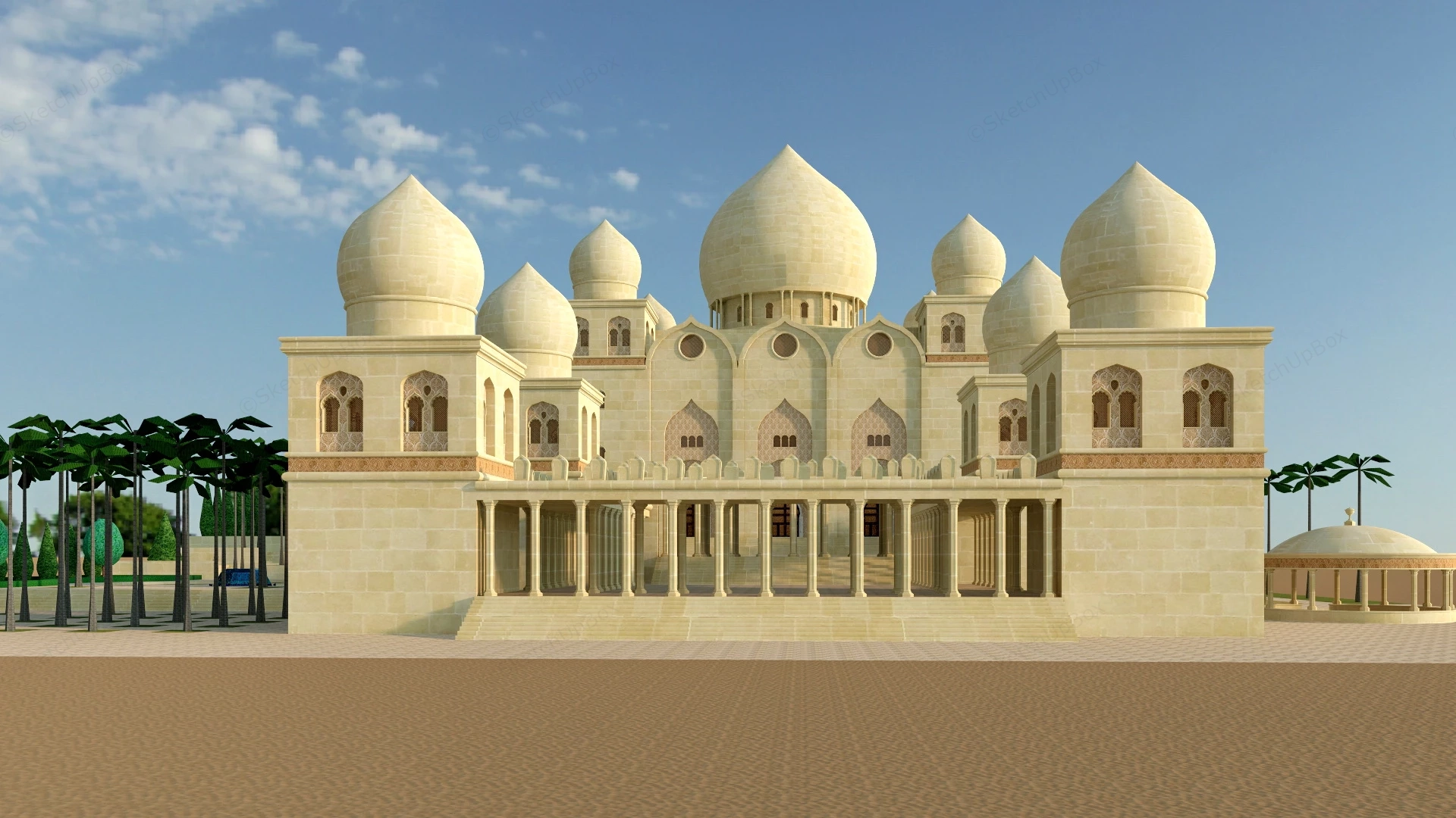 Desert Palace sketchup model preview - SketchupBox