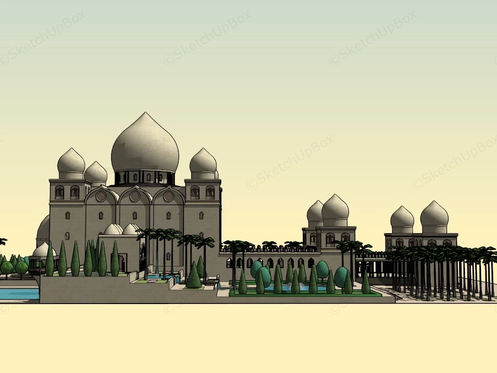 Desert Palace sketchup model preview - SketchupBox