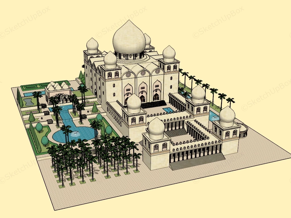 Desert Palace sketchup model preview - SketchupBox