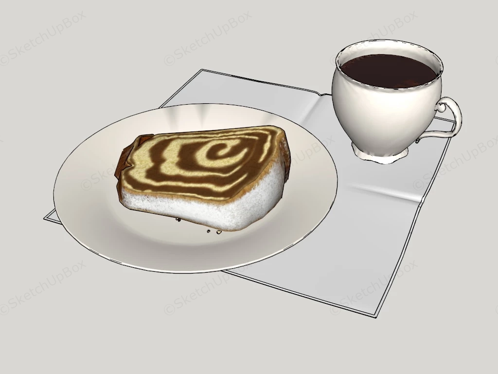 Cake And Coffee sketchup model preview - SketchupBox