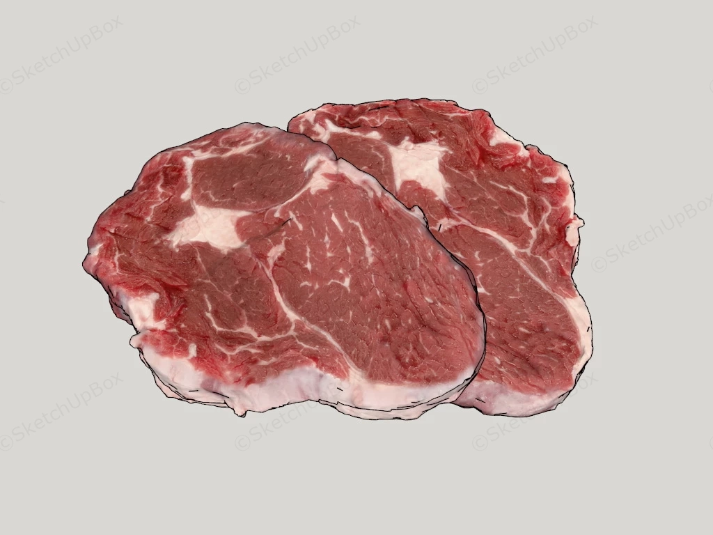 Beef Steaks sketchup model preview - SketchupBox