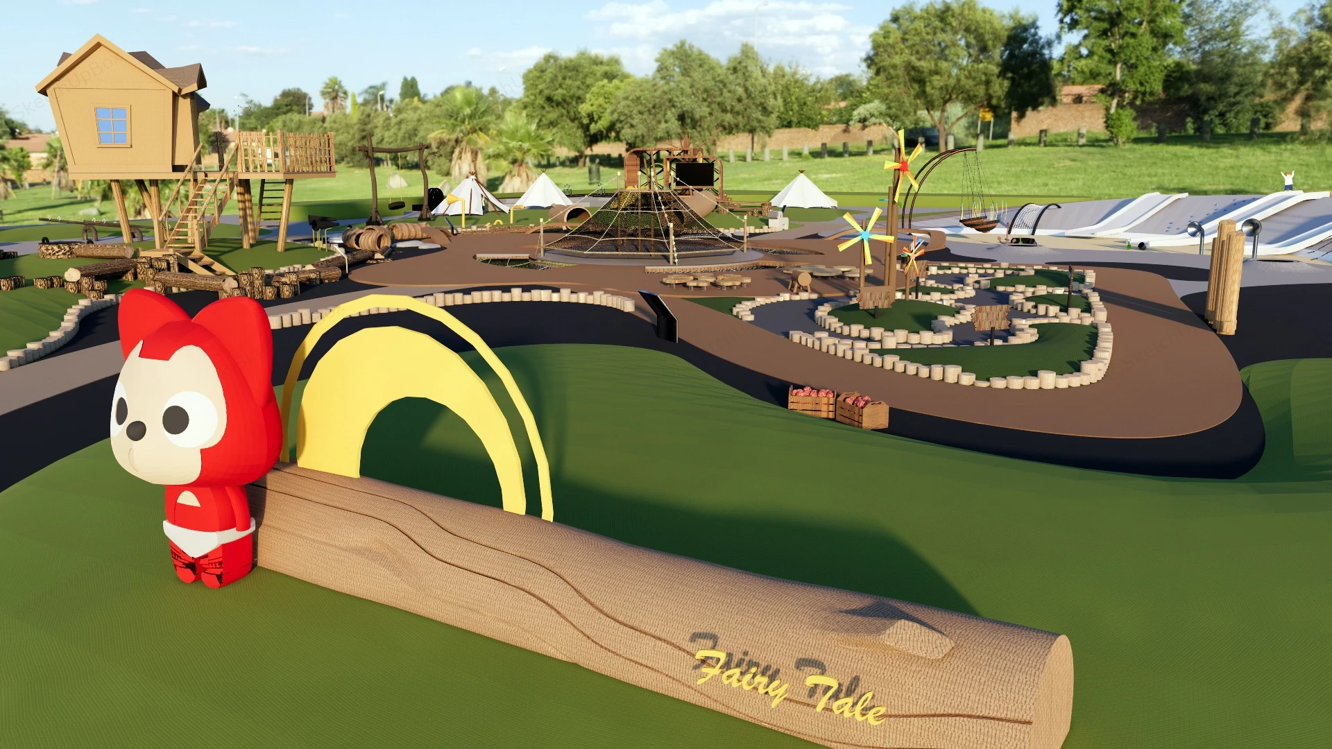 Fairy Tale Adventure Playground sketchup model preview - SketchupBox