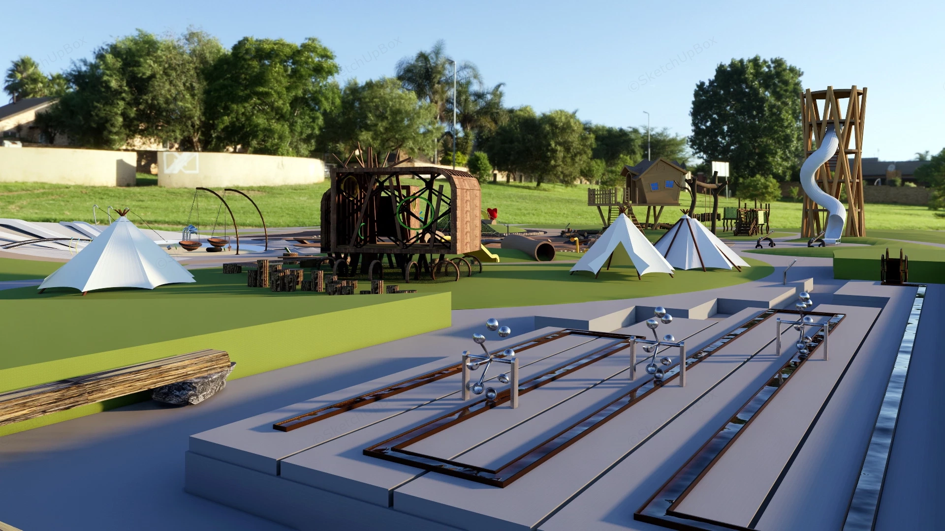 Fairy Tale Adventure Playground sketchup model preview - SketchupBox