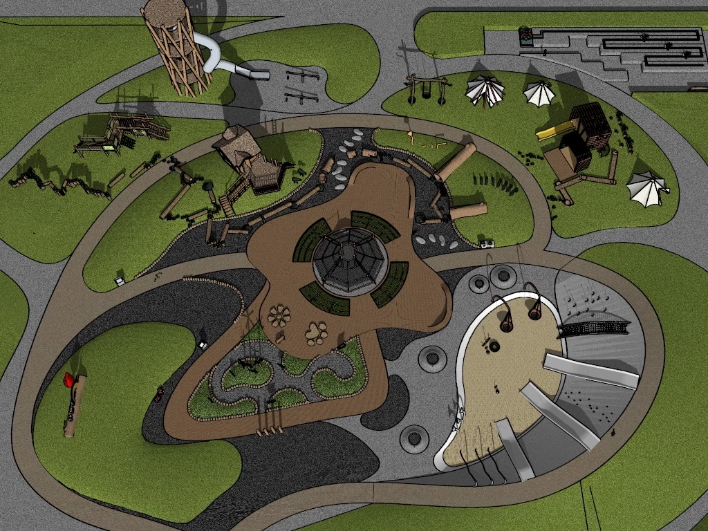 Fairy Tale Adventure Playground sketchup model preview - SketchupBox