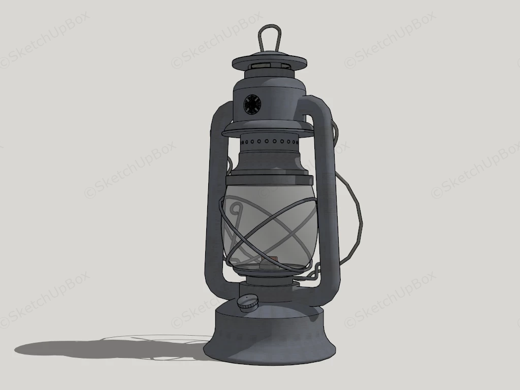 Antique Oil Lantern sketchup model preview - SketchupBox