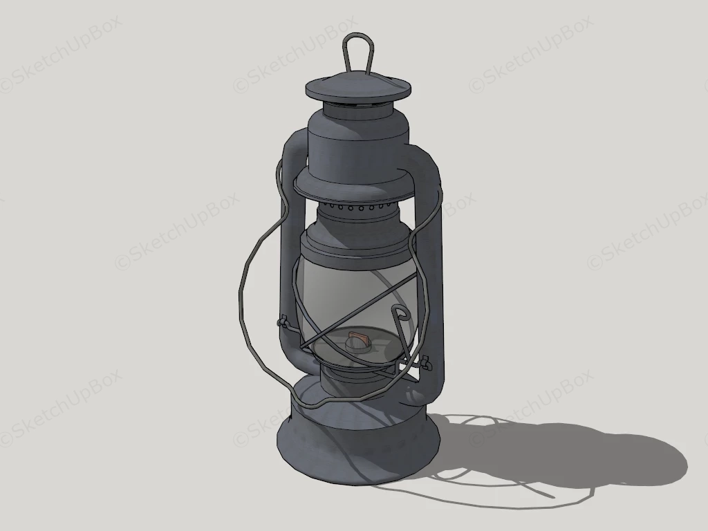 Antique Oil Lantern sketchup model preview - SketchupBox