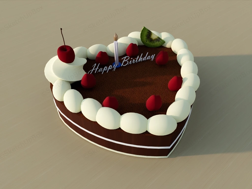 Birthday Party Cake sketchup model preview - SketchupBox