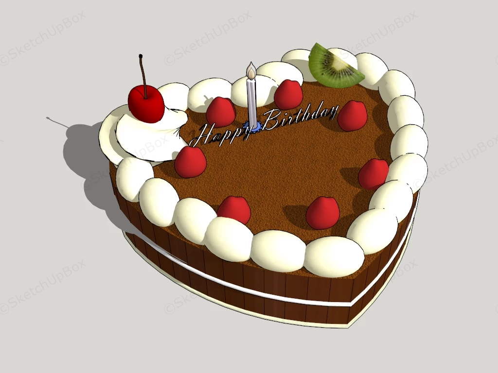 Birthday Party Cake sketchup model preview - SketchupBox